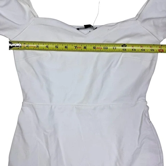 NWOT Lulus How Much I Care Ivory Off-the-Shoulder Midi Dress M Wedding Bridal - Picture 14 of 14